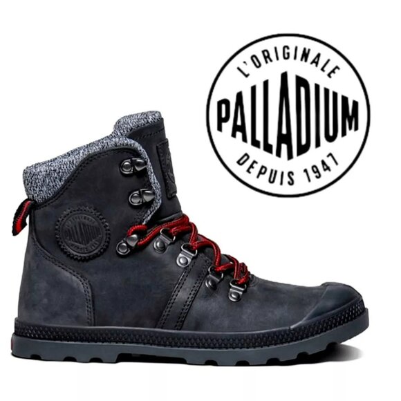 PALLADIUM PALLABROUSE HIKR LP BOOT Black Nubuck Leather Women's Size US 9/ EU 41 - Picture 1 of 10